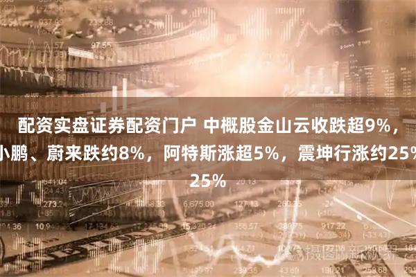 配资实盘证券配资门户 中概股金山云收跌超9%,小鹏、蔚来跌约8%,阿特斯涨超5%,震坤行涨约25%